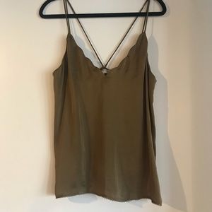 Olive satin camisole